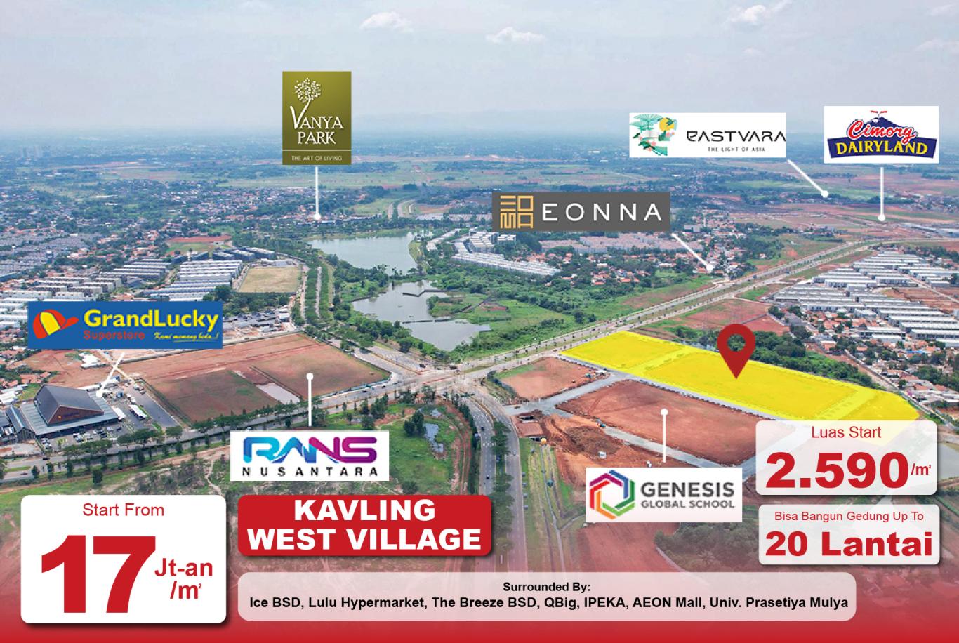 Kavling West Village Bsd City